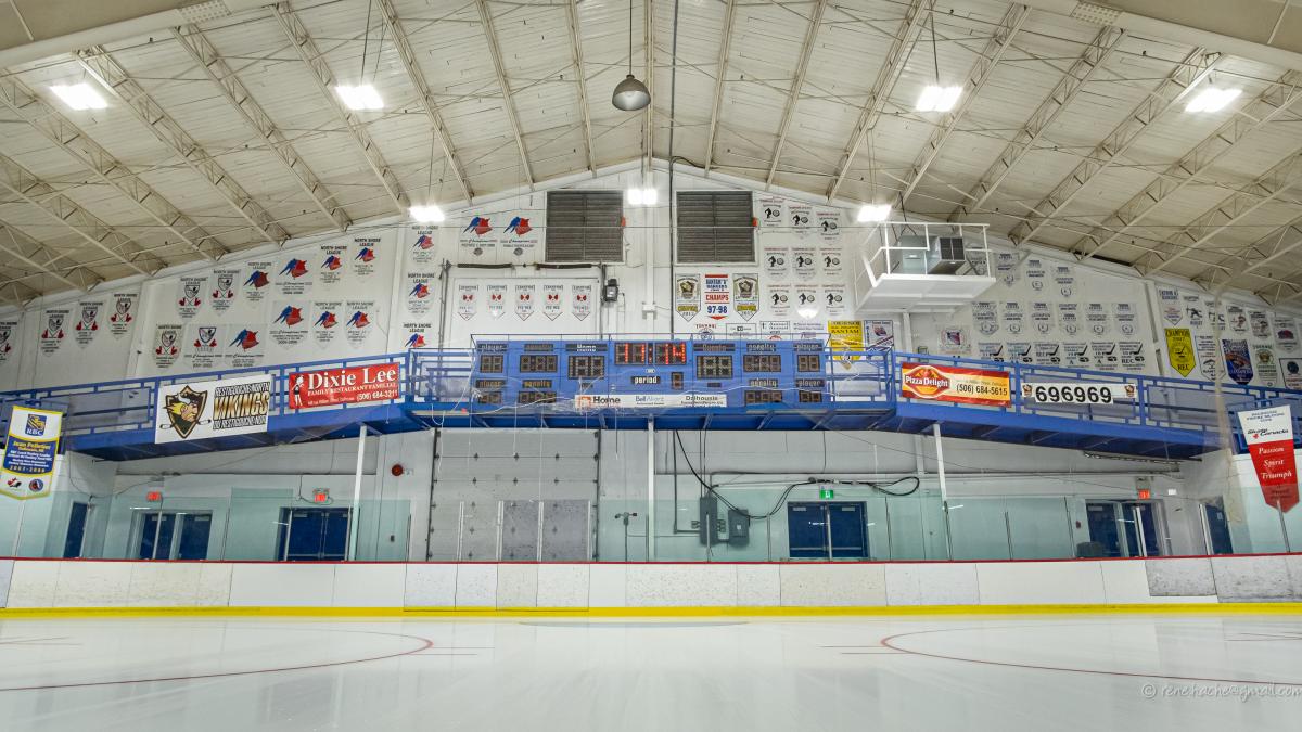 Inside of east wall of Inch Arran Ice Palace in Dalhousie